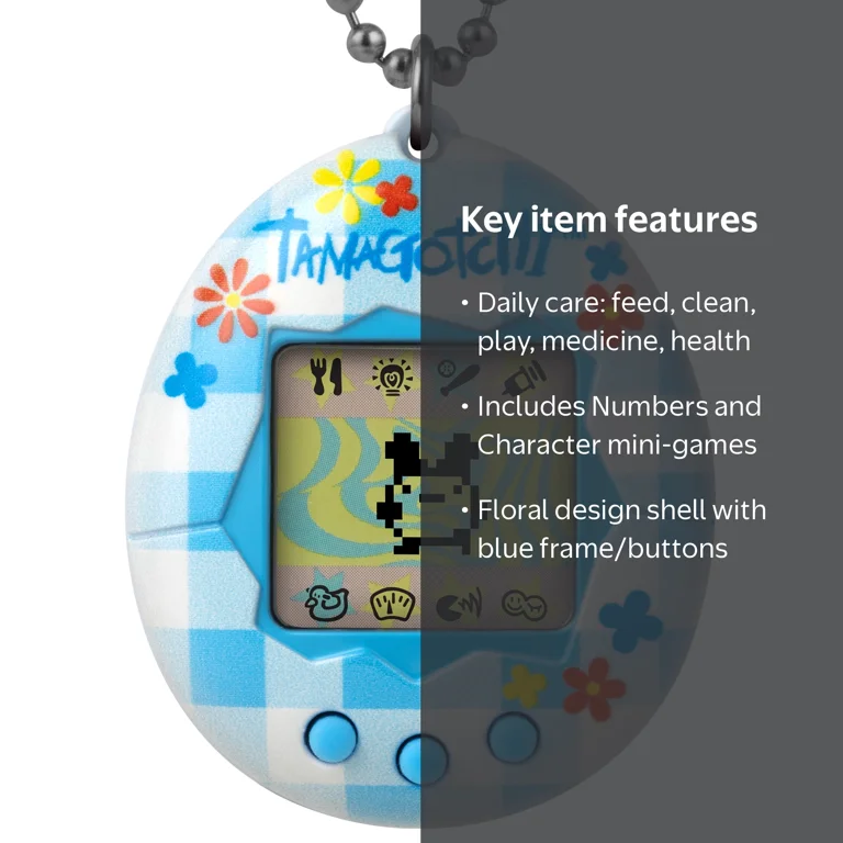 Tamagotchi Original Flower Gingham Shell, Generation 2 - Walmart.com