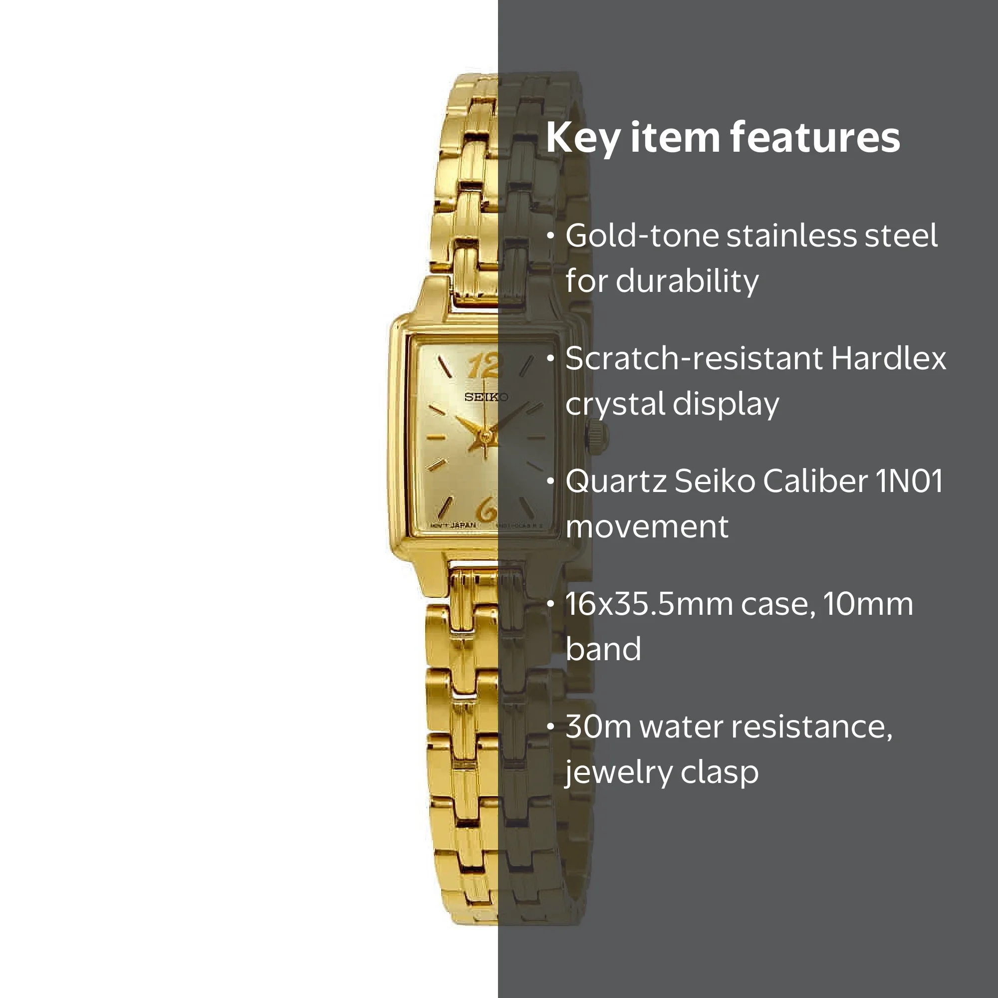 Seiko Women's Gold-tone Dress Watch, Champagne Dial, Stainless