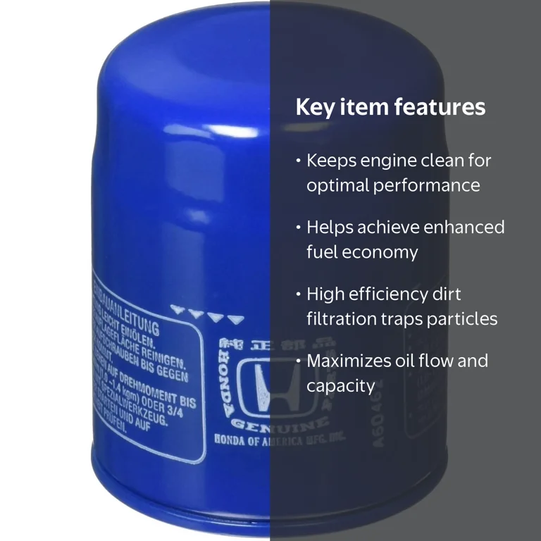 Honda, Engine Oil Filter, 15400-PLM-A02, Blue, Genuine OEM
