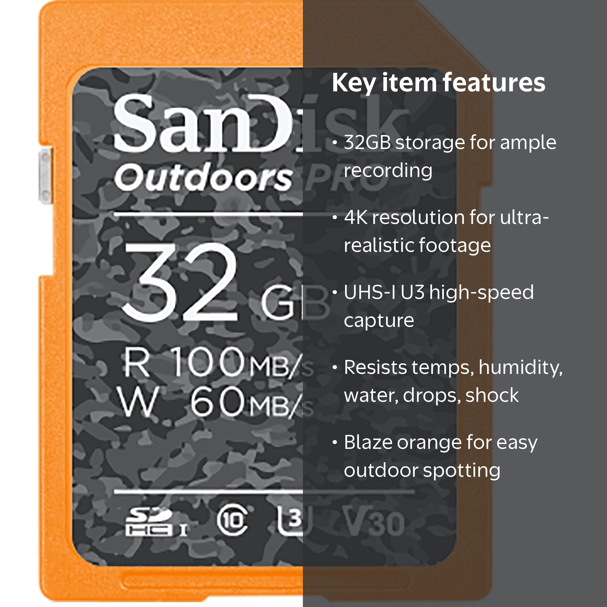 SanDisk 32GB Outdoors Pro Memory Card, 2 Pack, SD 4K UHS-I, U3
