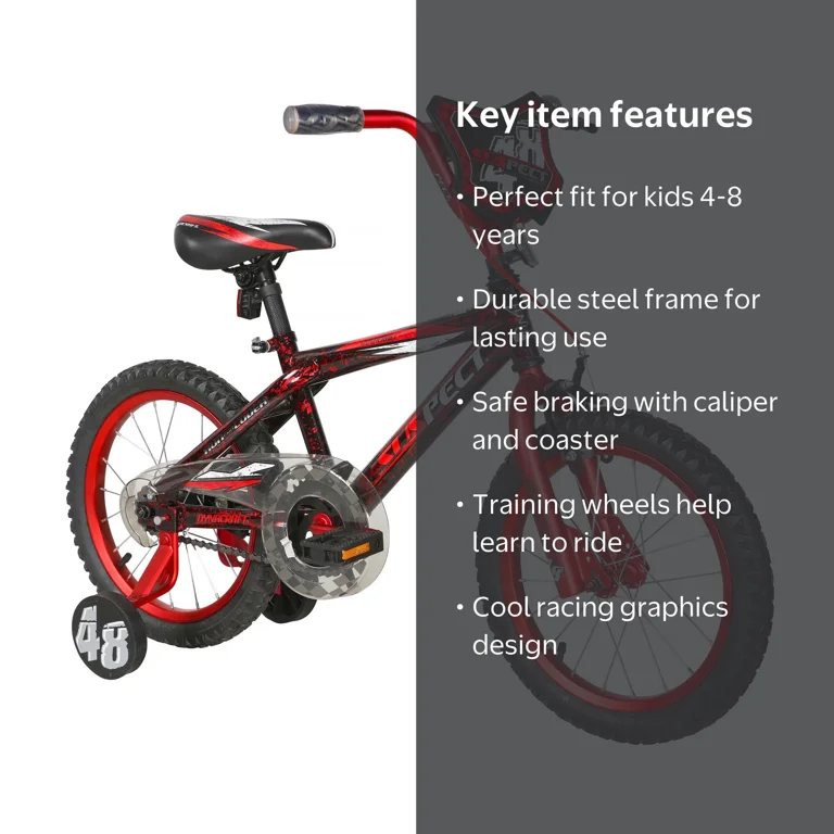 Dynacraft Suspect 16-inch Boys BMX Bike for Age 5-7 Years