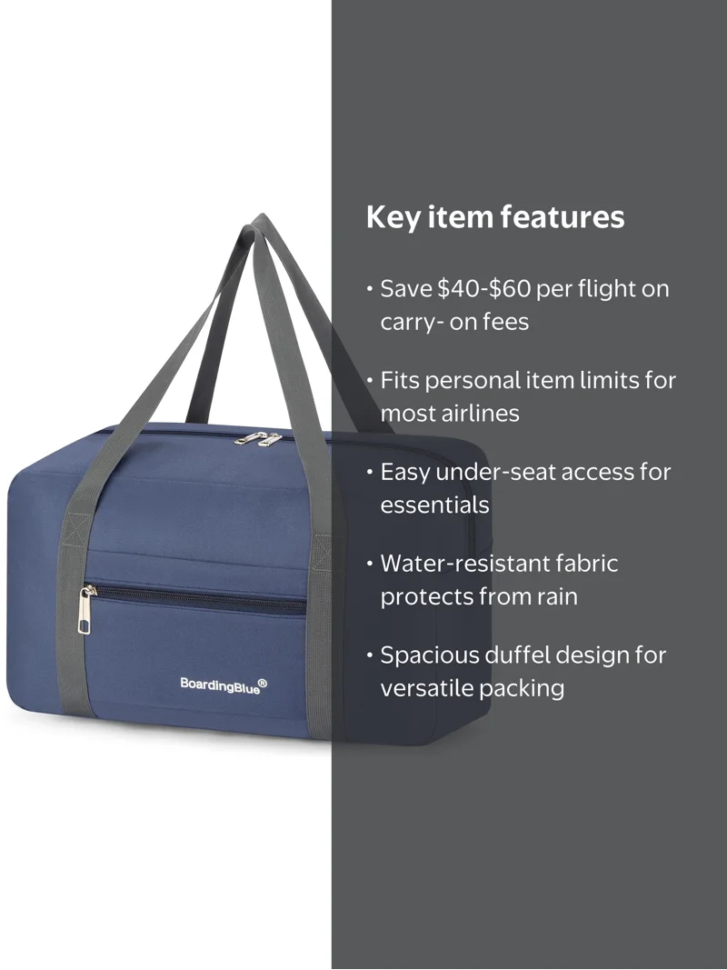 17 x 10 x 9 travel backpack United Airline Personal Item Travel Under seat 17 x 10 x 9 Perfect Fit For Most Airlines, Blue