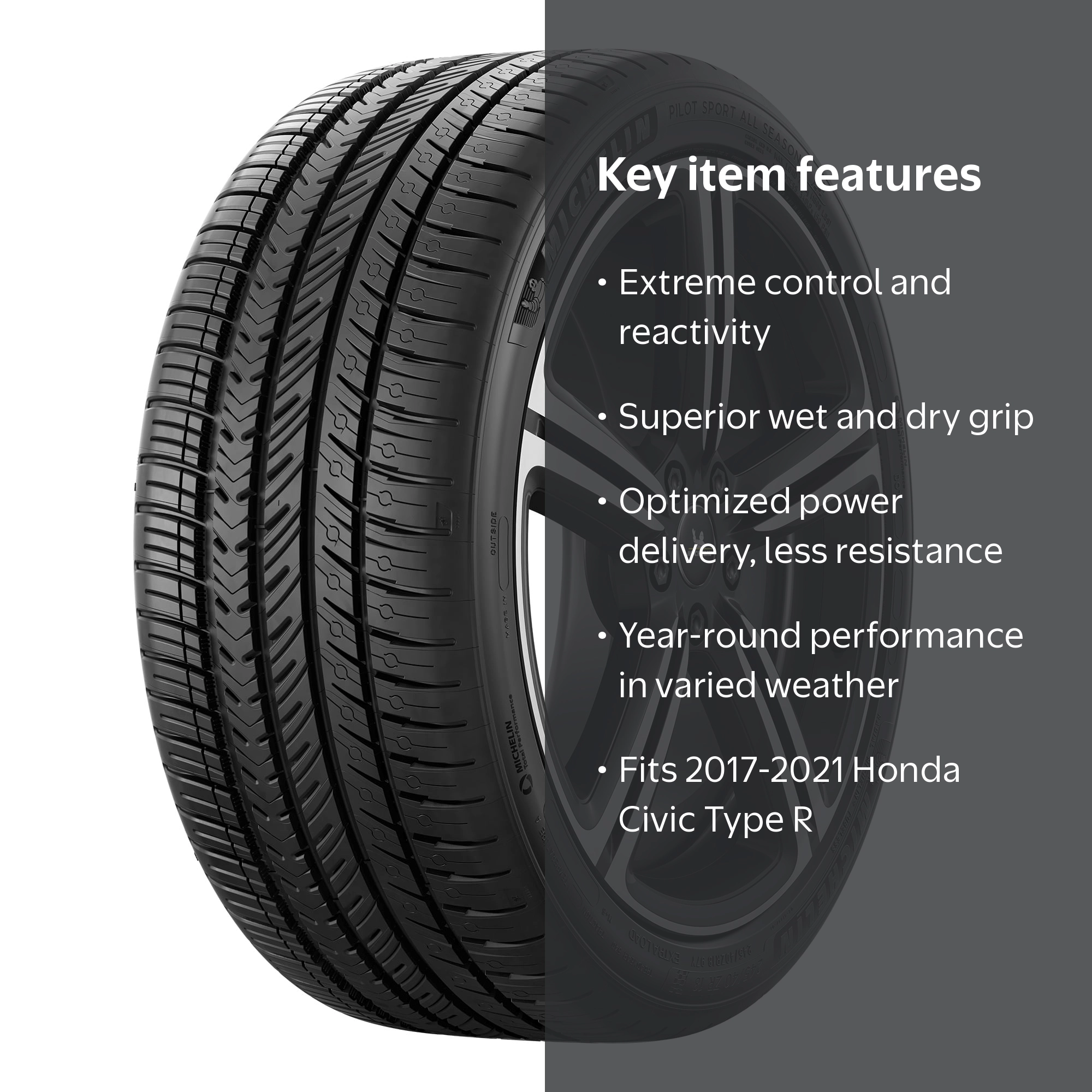 Michelin Pilot Sport 4 All-Season 245/30ZR20/XL 90Y Tire Fits