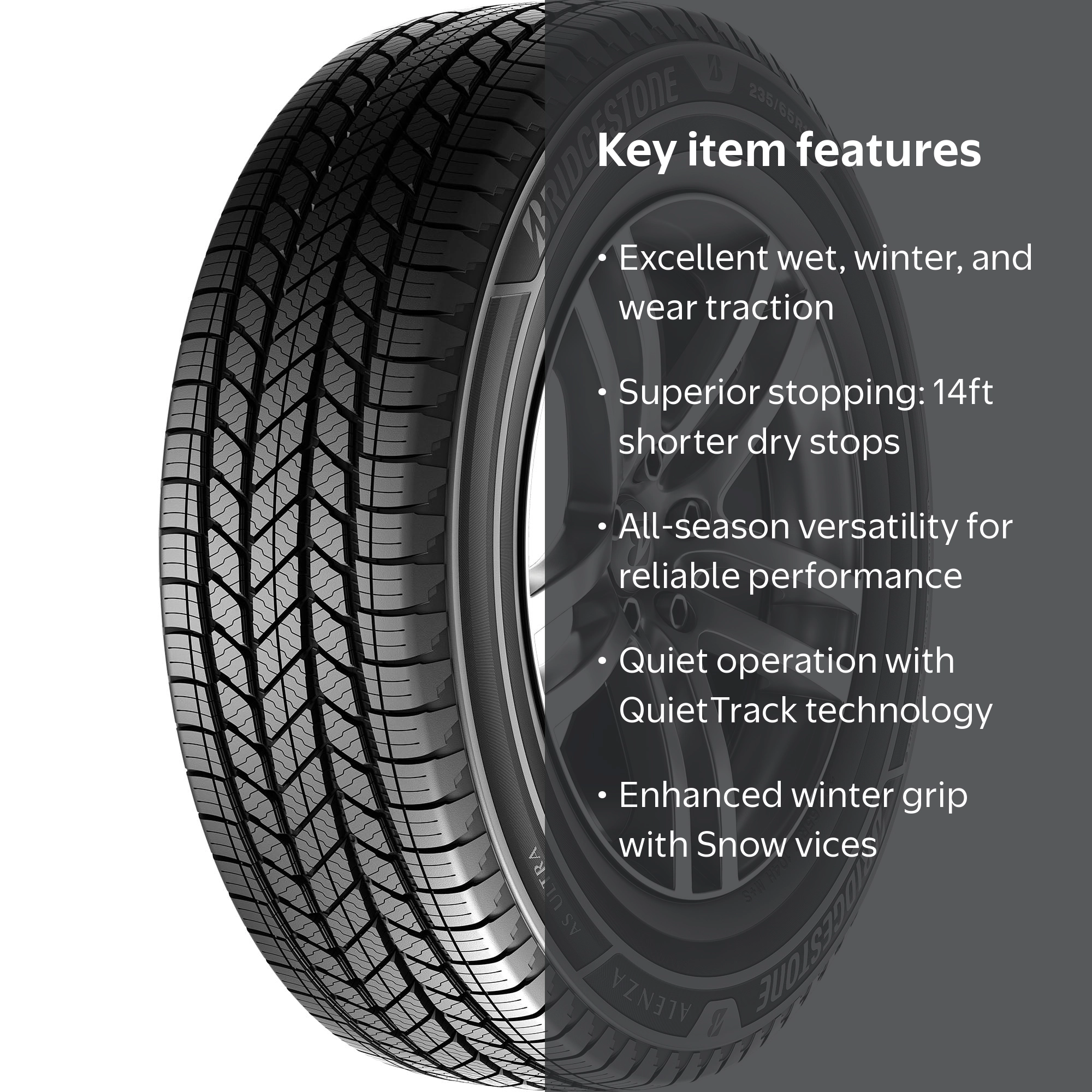 Bridgestone Alenza AS ULTRA Premium All Season Tire 285/45R22