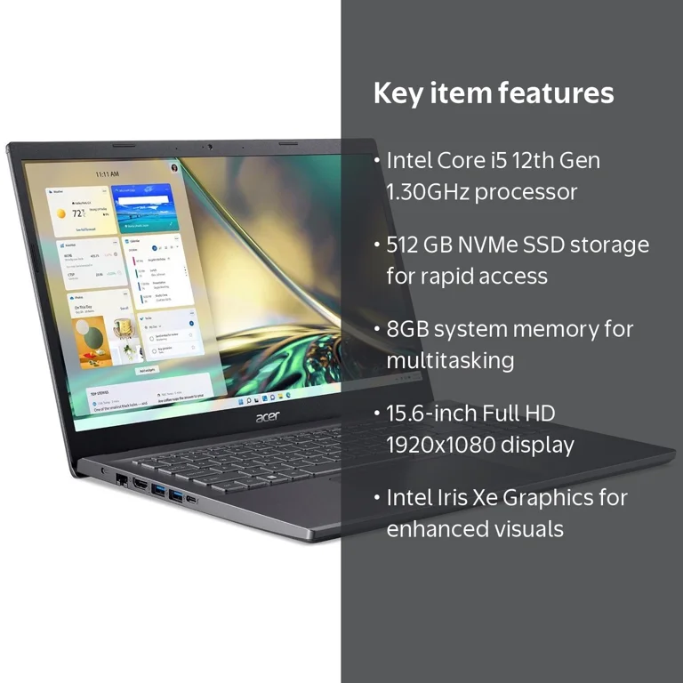 Acer Aspire 5, Intel Core i5 1235U, 8GB, 512GB NVMe SSD, 15.6