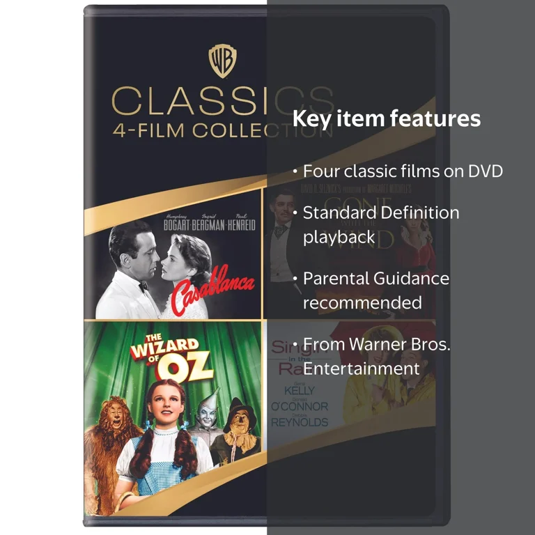 WB Classics 4-Film Collection: Casablanca, Gone With The Wind, The