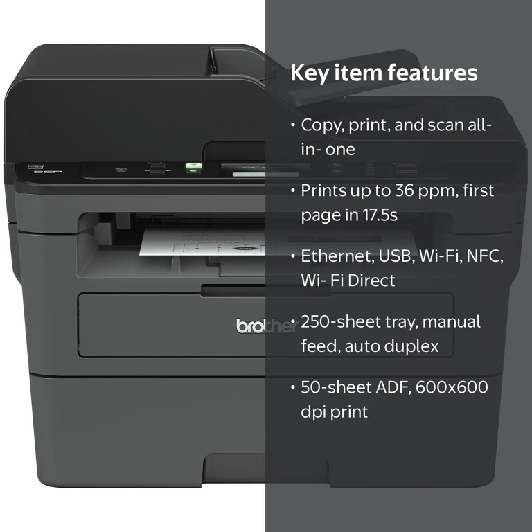 Brother DCP-L2550DW All-in-One Wireless Duplex LaserJet Printer