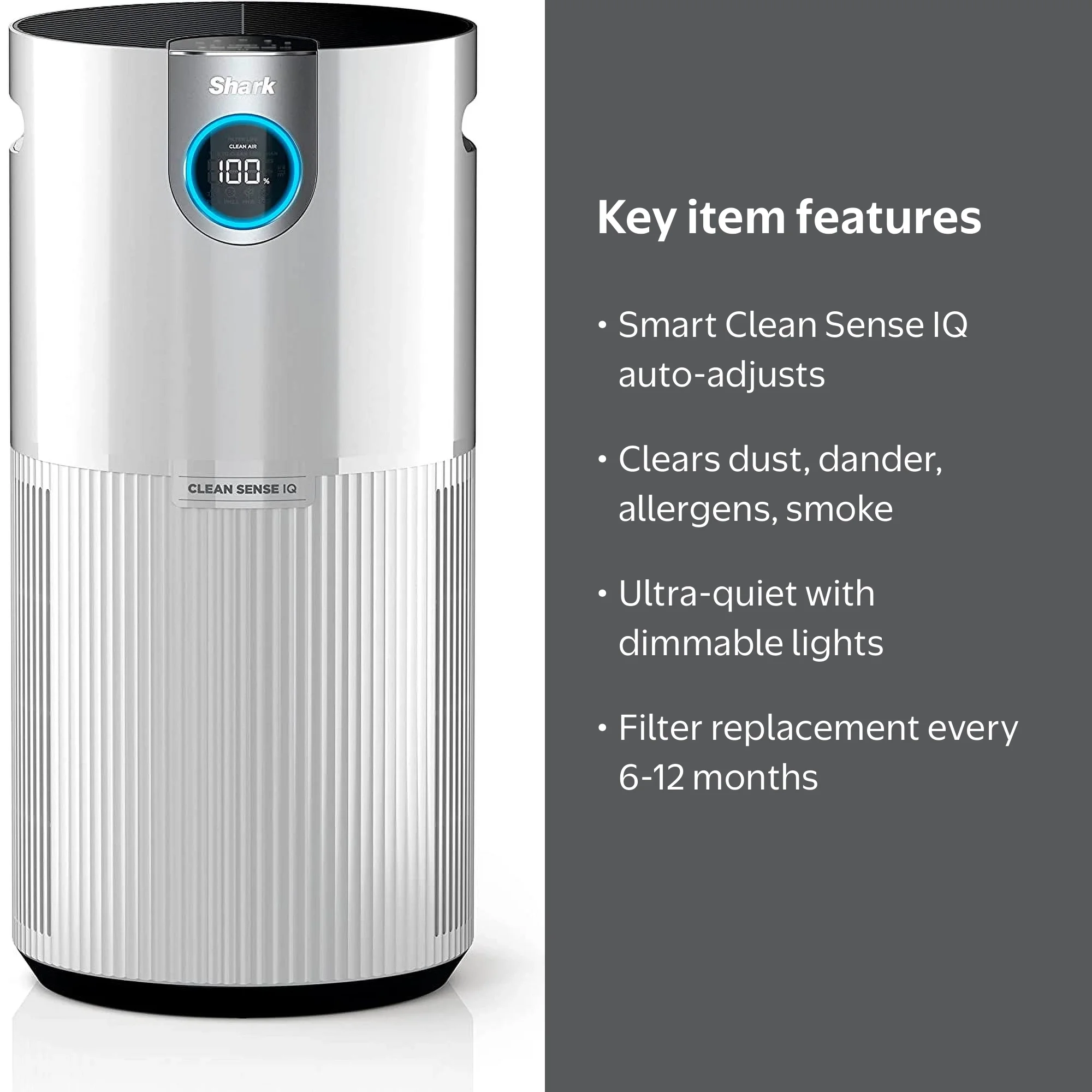 Shark Air Purifier MAX, HEPA Filter, 1000 sq ft White - Walmart.com