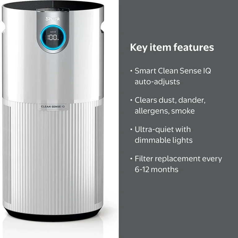 Shark Air Purifier MAX, HEPA Filter, 1000 sq ft White - Walmart.com