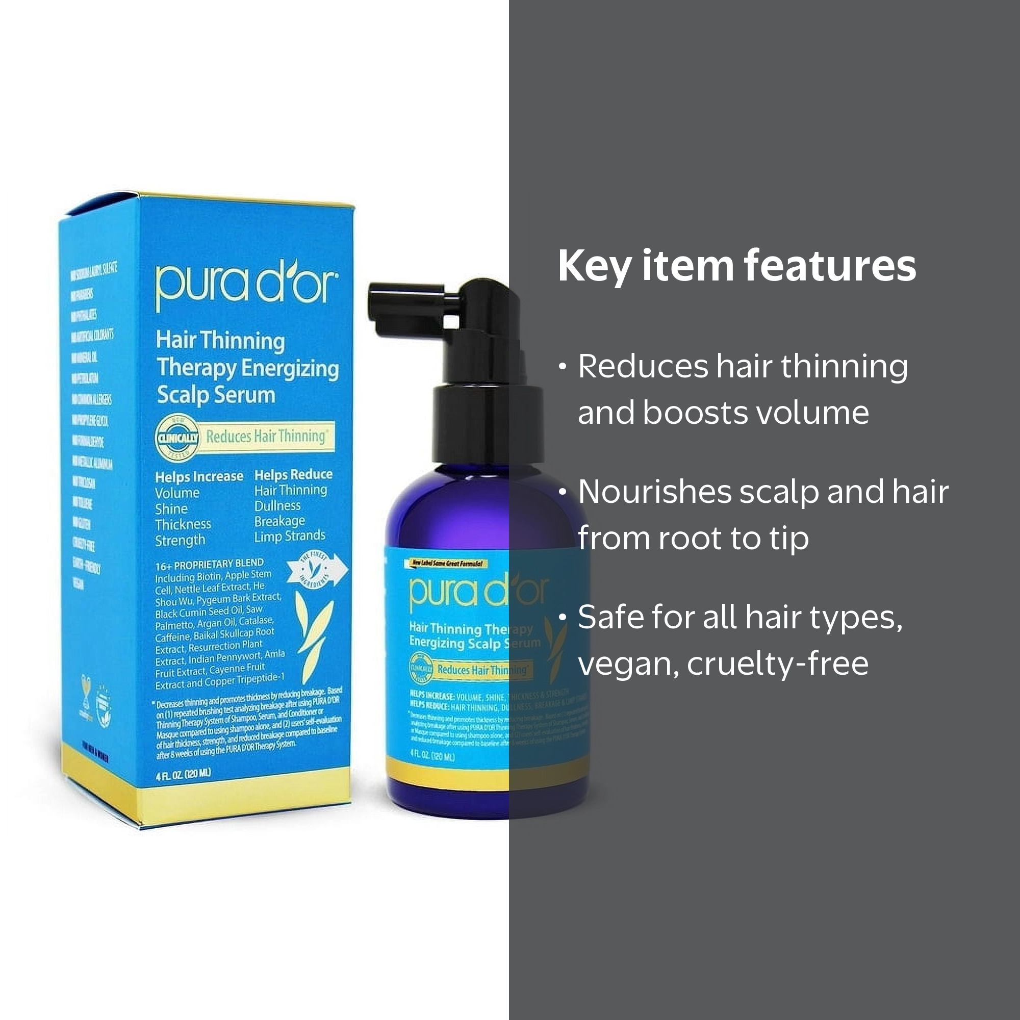 Bling Trax, Hair Thinning Therapy Serum, 4oz, All Hair Types