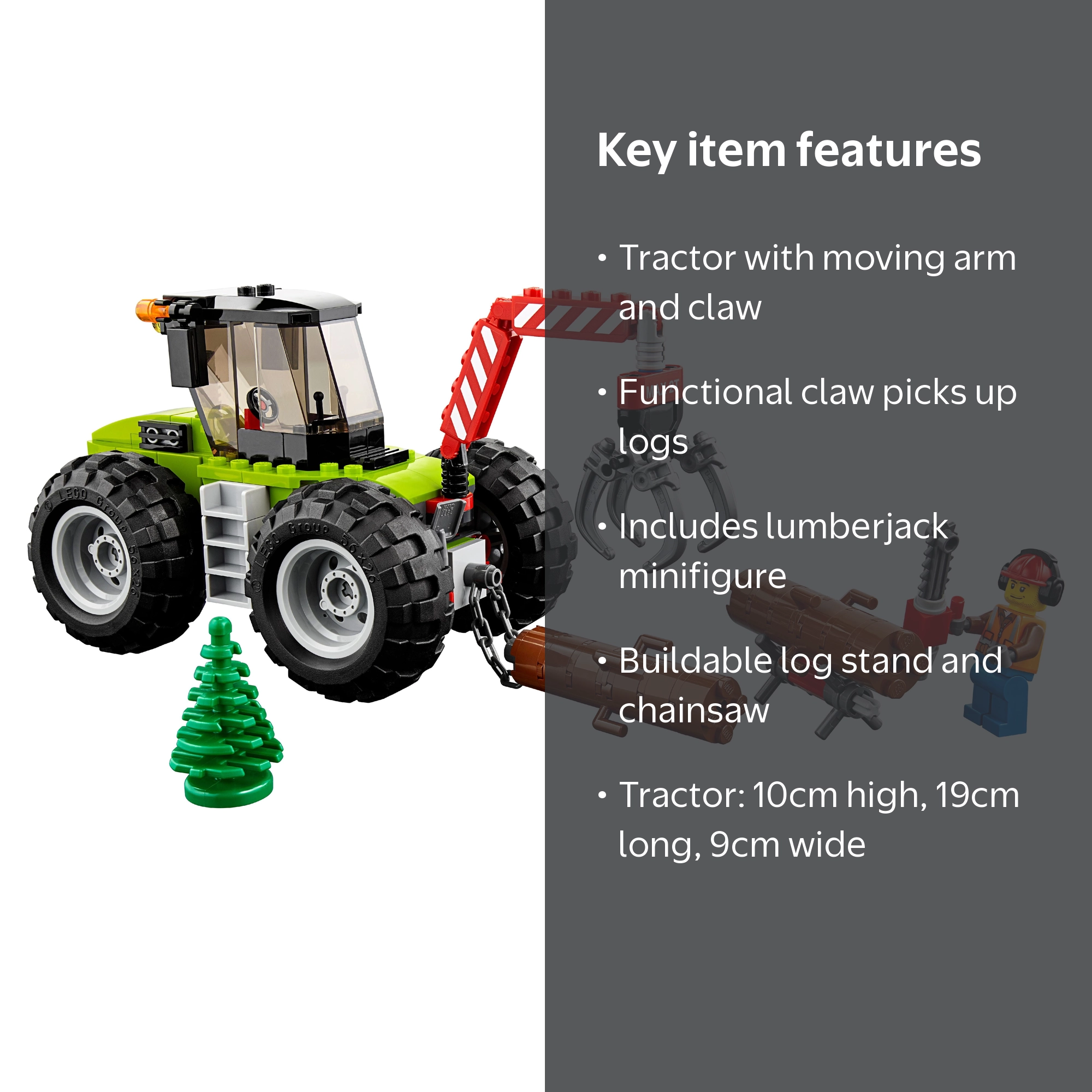 LEGO City Great Vehicles Big Wheel Forest Tractor Set 60181
