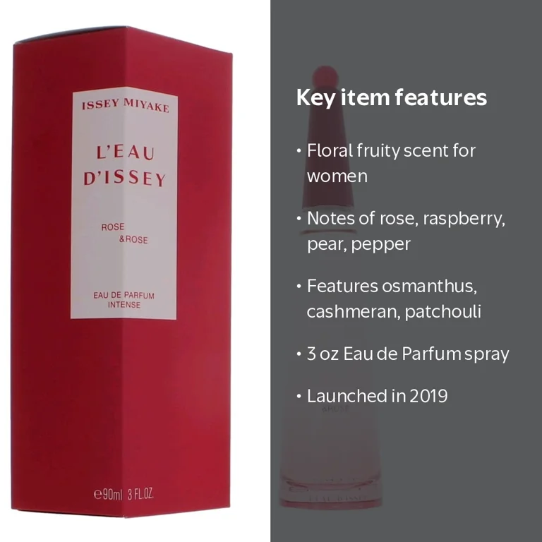 Issey Miyake, Leau Dissey Rose and Rose Intense, 3 oz EDP spray