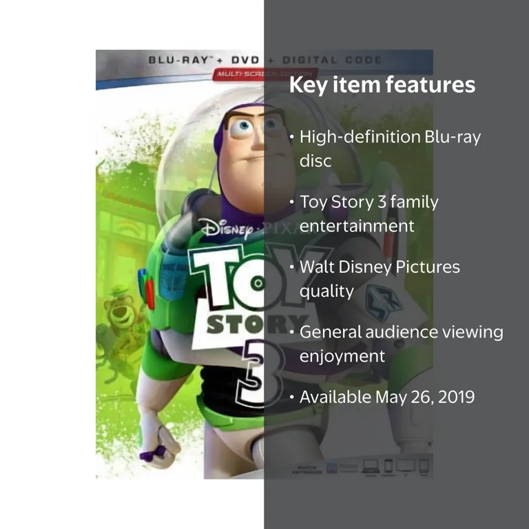 Walt Disney Pictures, Toy Story 3 Blu-ray, UPC 786936863666