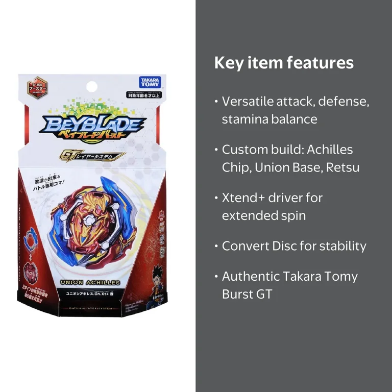 Takara Tomy Beyblade Burst GT B-150 Union Achilles Cn.Xt+ Retsu