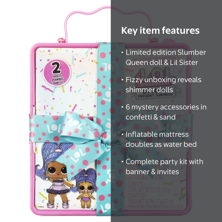LOL Surprise Deluxe Present Surprise Series 2 Slumber Party Theme