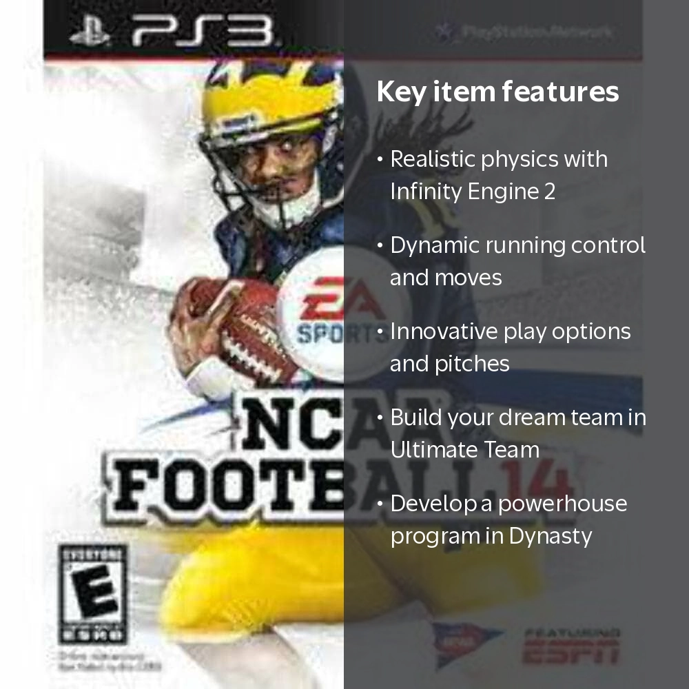 Electronic Arts, NCAA Football 14, PlayStation 3, 2014 - Walmart.com