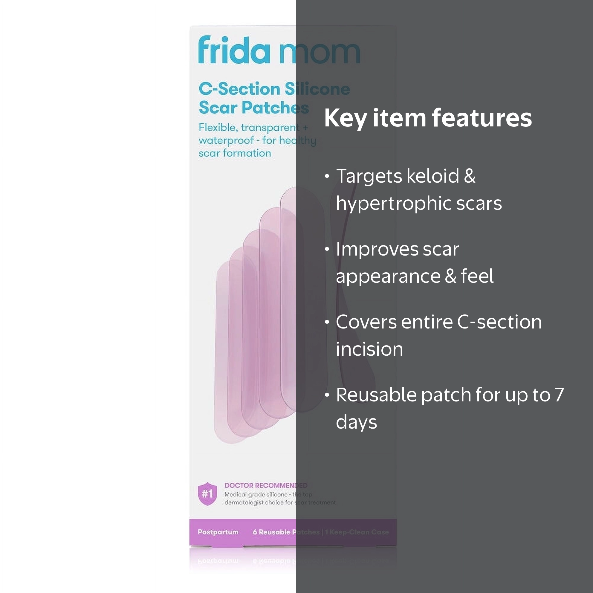 Frida Mom Silicone C-Section Scar Patches Reusable Medical Grade