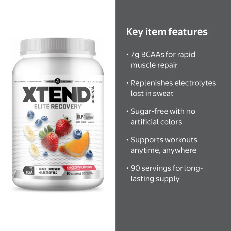 Free Shipping! Xtend BCAA Powder 7G Post Workout Muscle Recovery