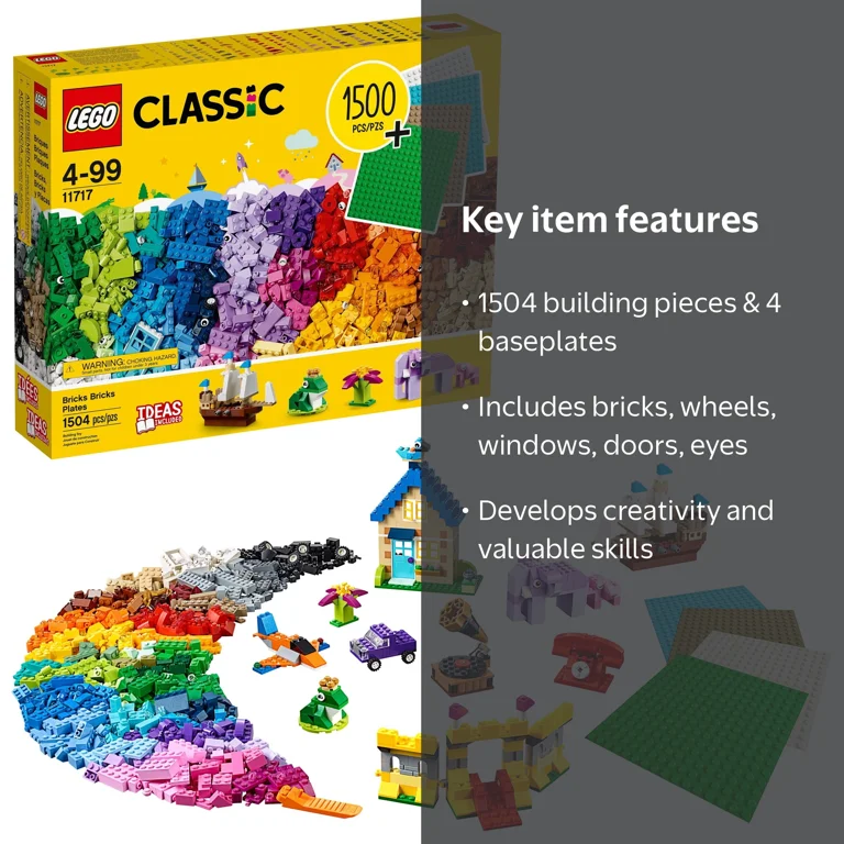 LEGO Classic Bricks Plates 11717; Creative, Educational Building