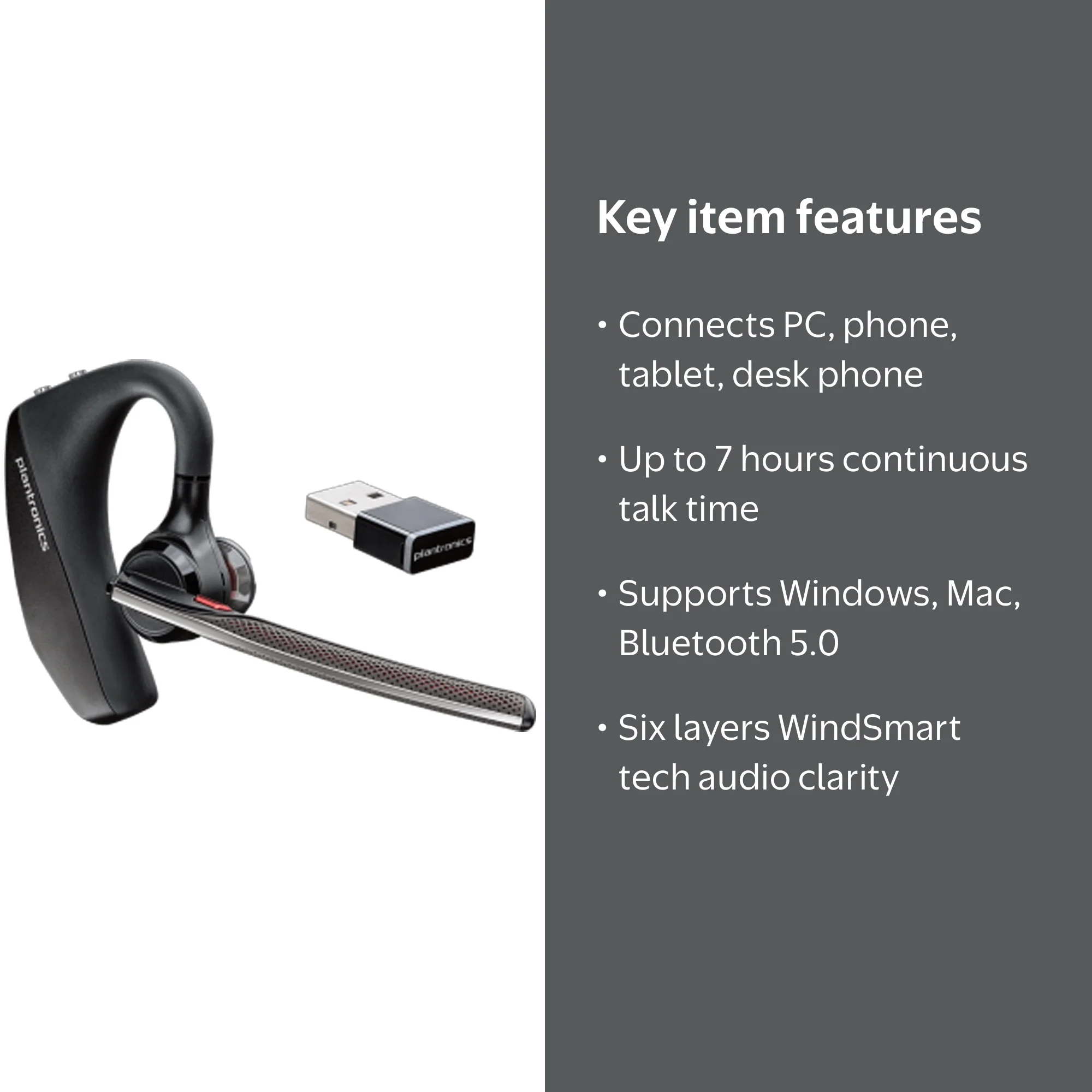 Plantronics Voyager 5200 UC Wireless Earpiece Headphones