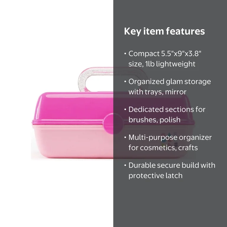 caboodles travel makeup bag Limited Edition On-The-Go Girl hair accessories Caboodles Pretty In Petite Forever