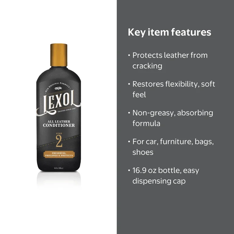 Lexol Leather Deep Conditioner, Protective Automotive Interior Car