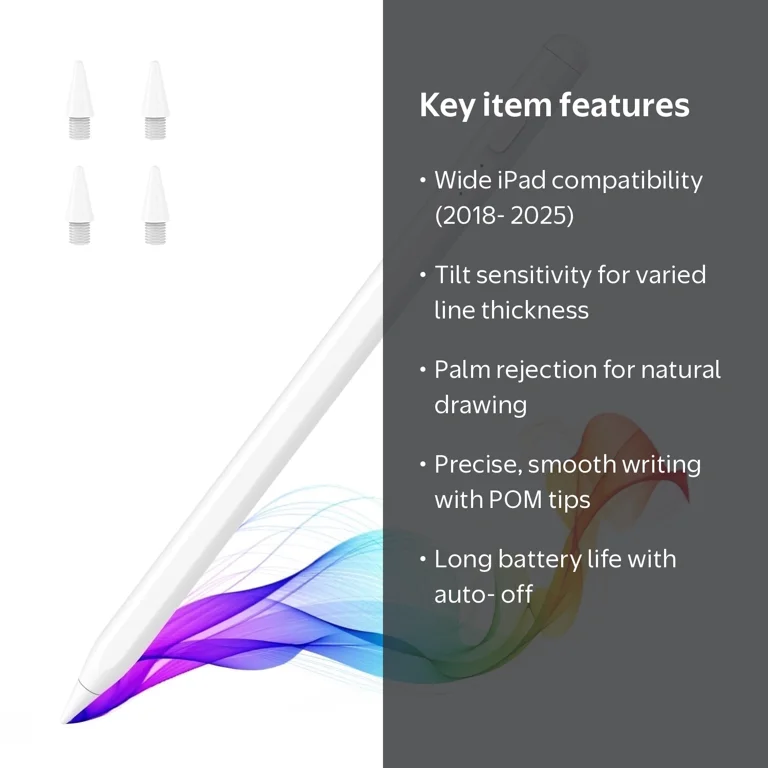 MoKo Pencil for iPad (A16) 11th 10th Gen, Stylus Pen for 2018-2025