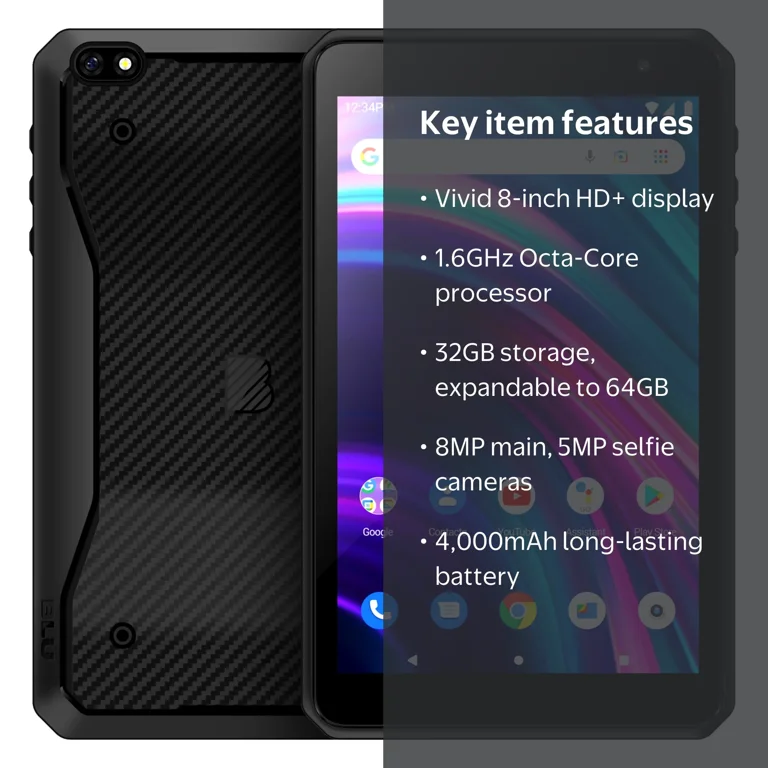 BLU M8L M0170WW 32GB, 8 Inch Touchscreen, GSM Unlocked Android