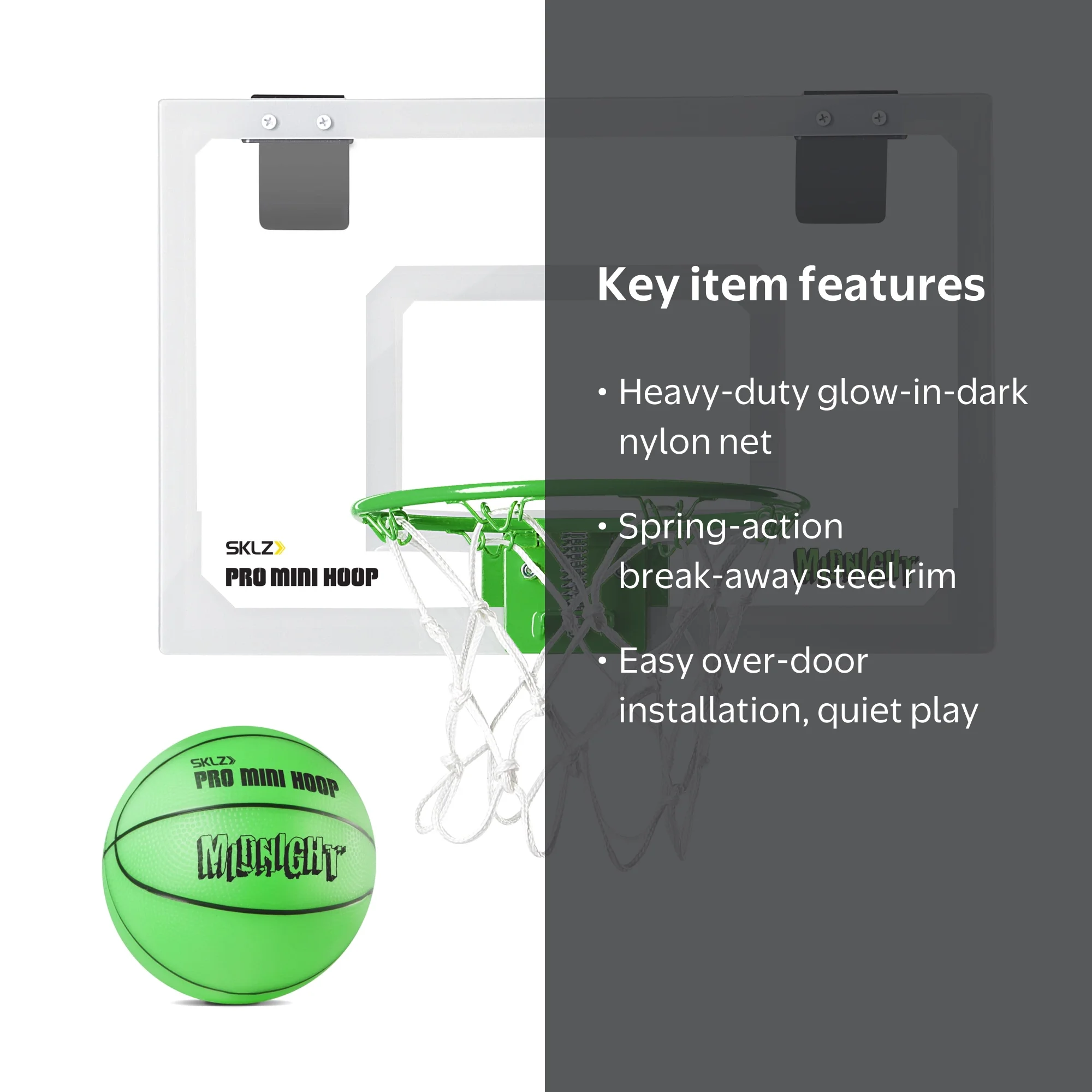 SKLZ Pro Mini Hoop Midnight Glow in the Dark 18
