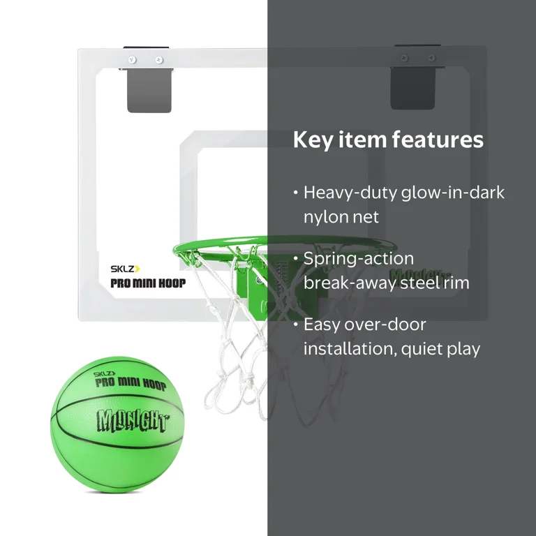SKLZ Pro Mini Hoop Midnight Glow in the Dark 18