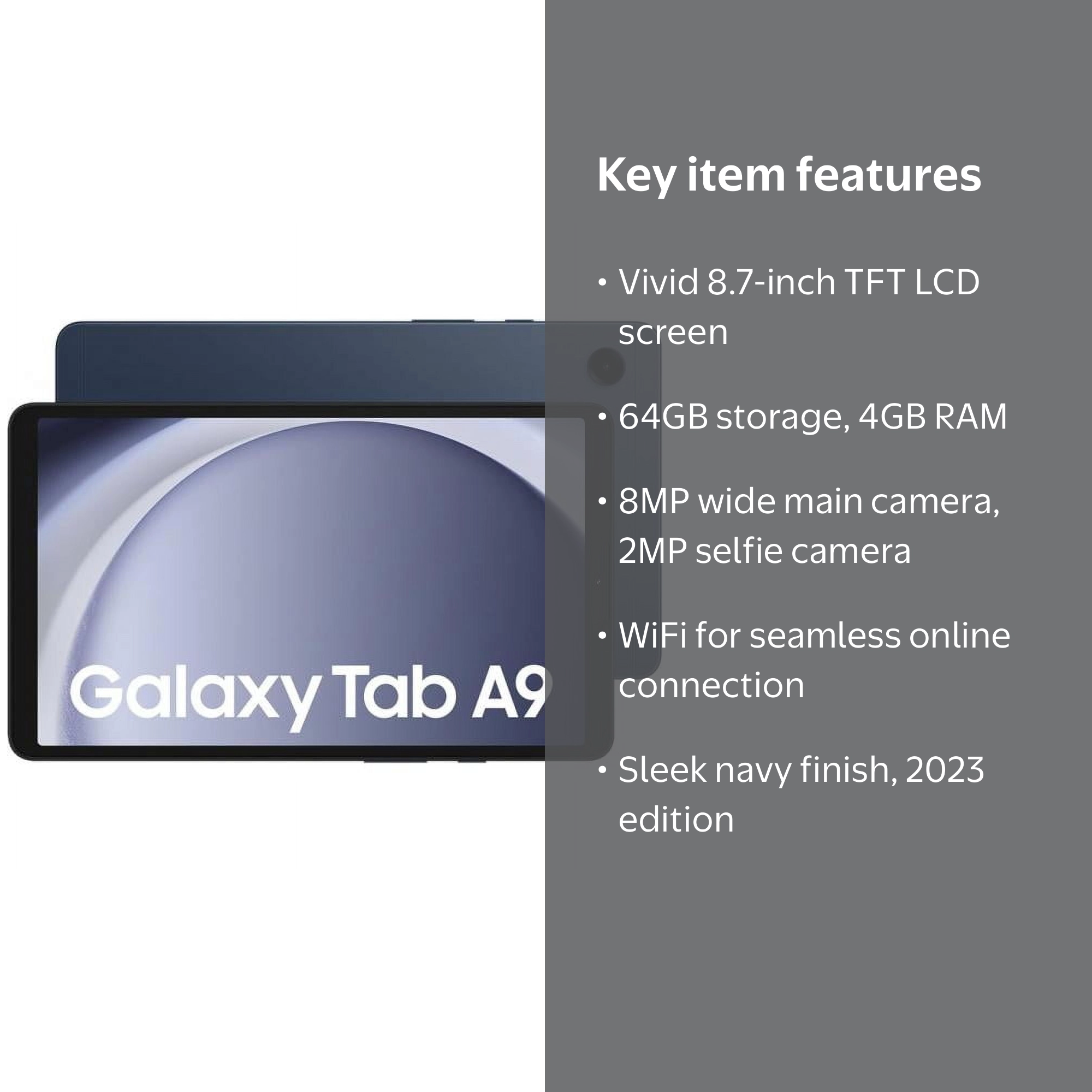 超美品・LTE対応★Galaxy Tab A9 4GB＋64GB 8.7インチ Samsung Galaxy Tab A9 8.7” inch WiFi + Cellular ( Makes Call
