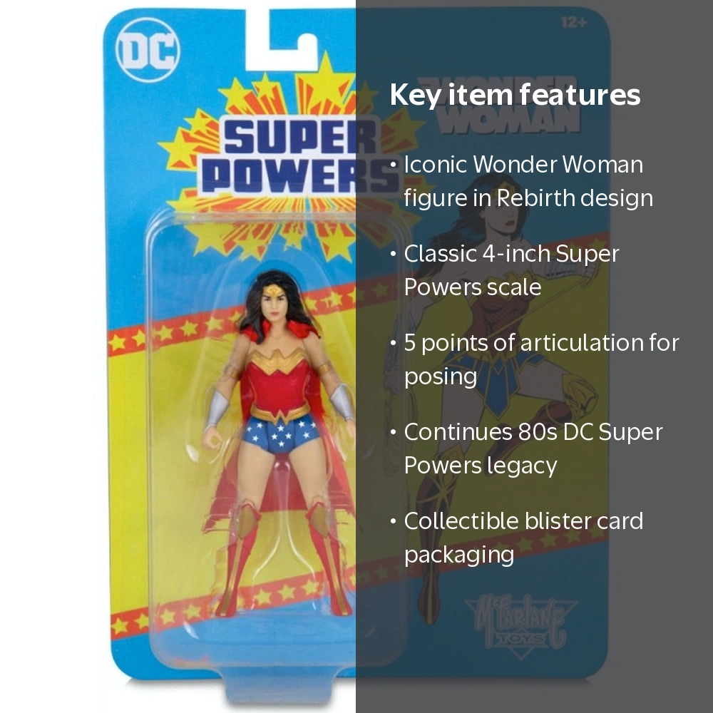 DC Direct, Super Powers 5in Figures, Wonder Woman (Dc Rebirth