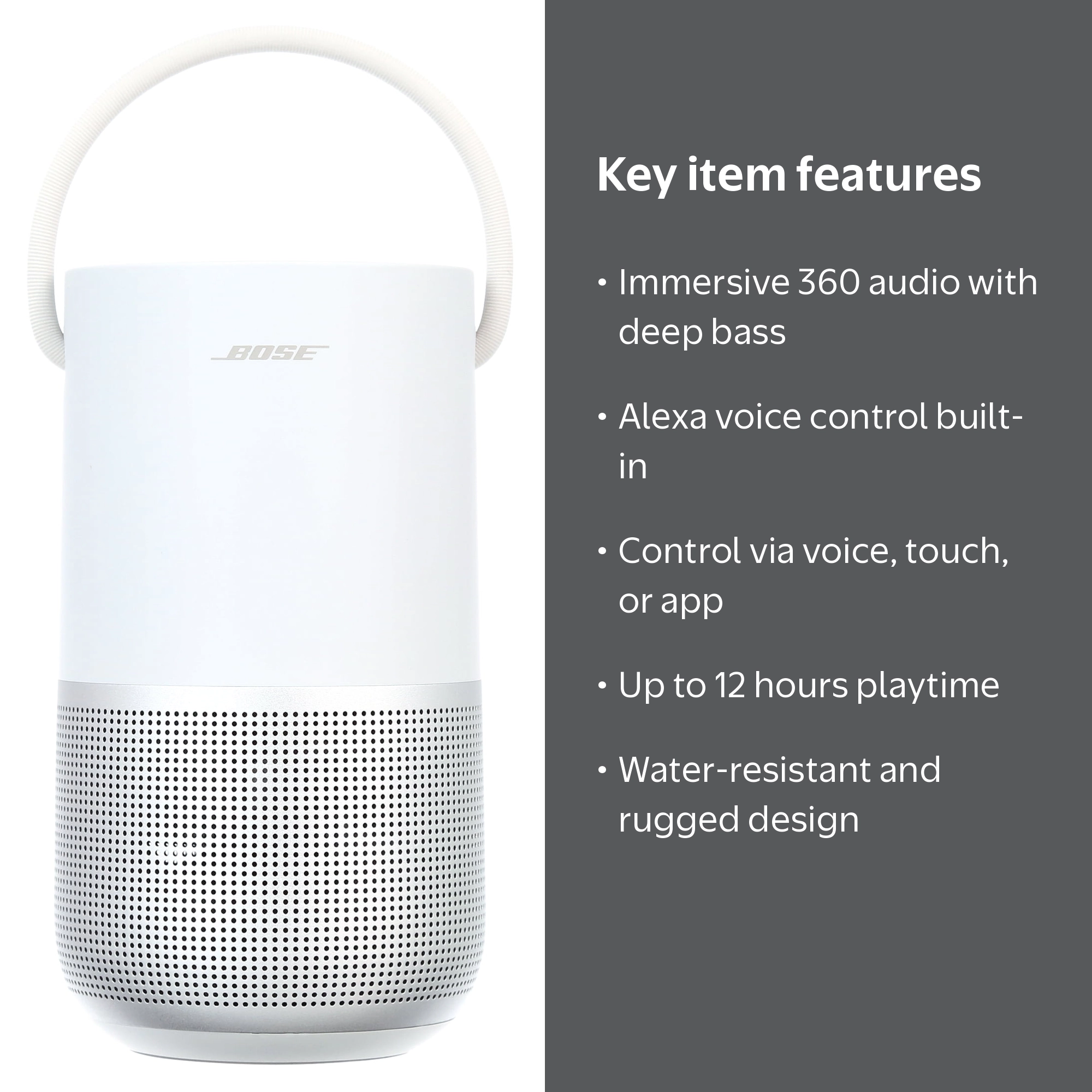 Bose, Portable Smart Speaker, Wi-Fi Bluetooth Voice Control