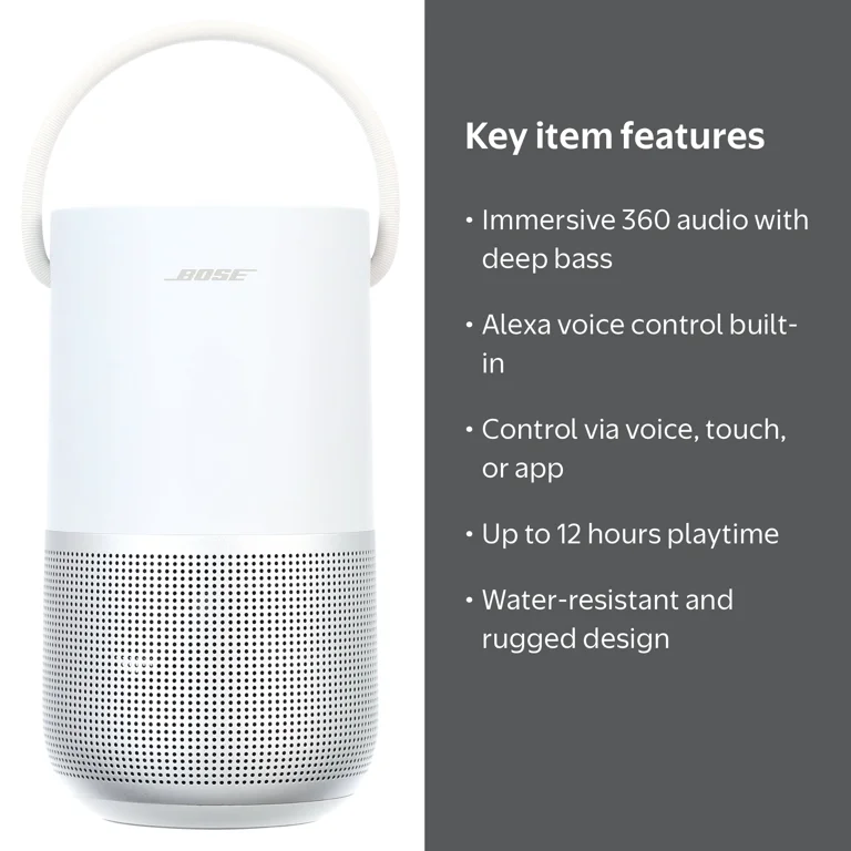 Bose, Portable Smart Speaker, Wi-Fi Bluetooth Voice Control