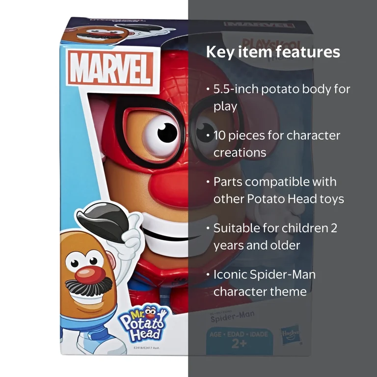 Hasbro Playskool Mr. Potato Head Marvel Spider-Man Spider-Spud, 10