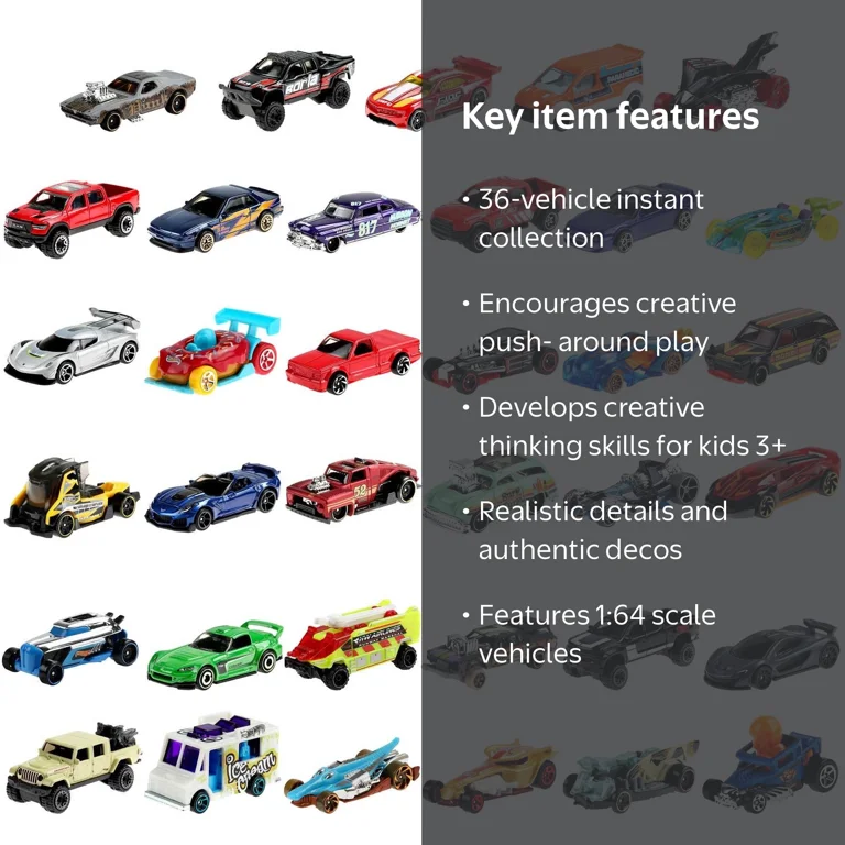 Hot Wheels 36台セット×5箱　合計180台 新品未開封 Hot Wheels 36-Pack Set of 1:64 Scale Toy Cars & Trucks (Styles May