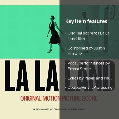 Interscope Records La La Land Score O.S.T. Vinyl, Music