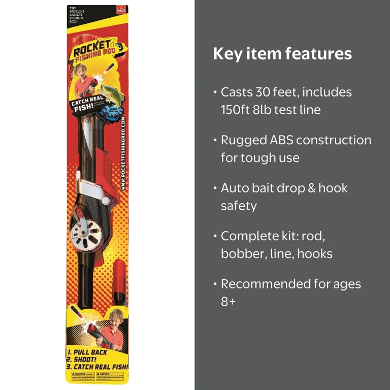 8 year old fishing pole Oystern Kid's Kit with Spinning Reel - 62 Piece Tackle Bag, 4lb Line - Including Beginner's Guide eBook - Toddler Fishing Pole Combo tangle clips hold the strings in place...for neat and easy storage ODDSPRO Kids Fishing Pole Starter