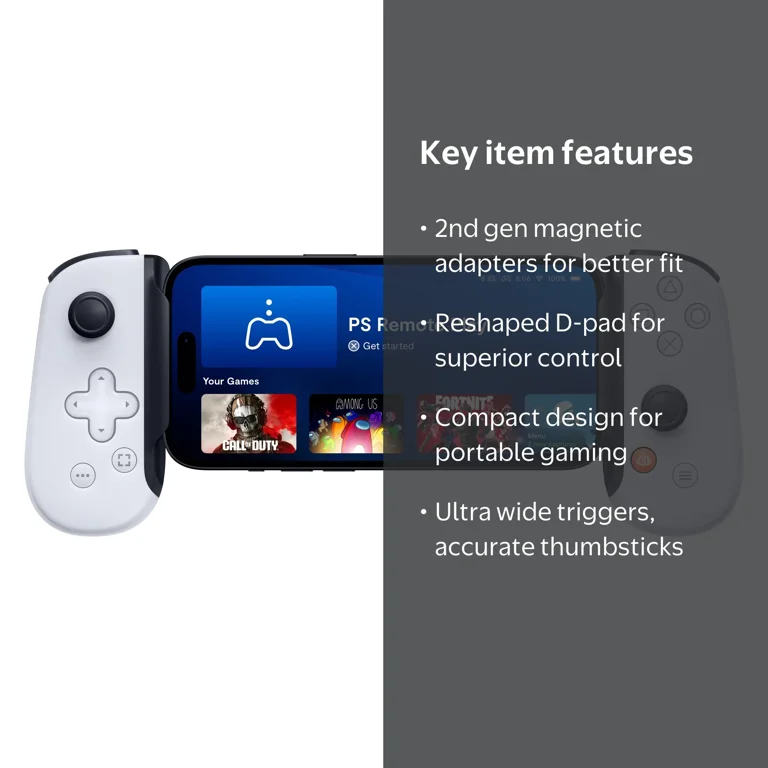 Backbone, PlayStation Controller, White, Lightning for iPhone