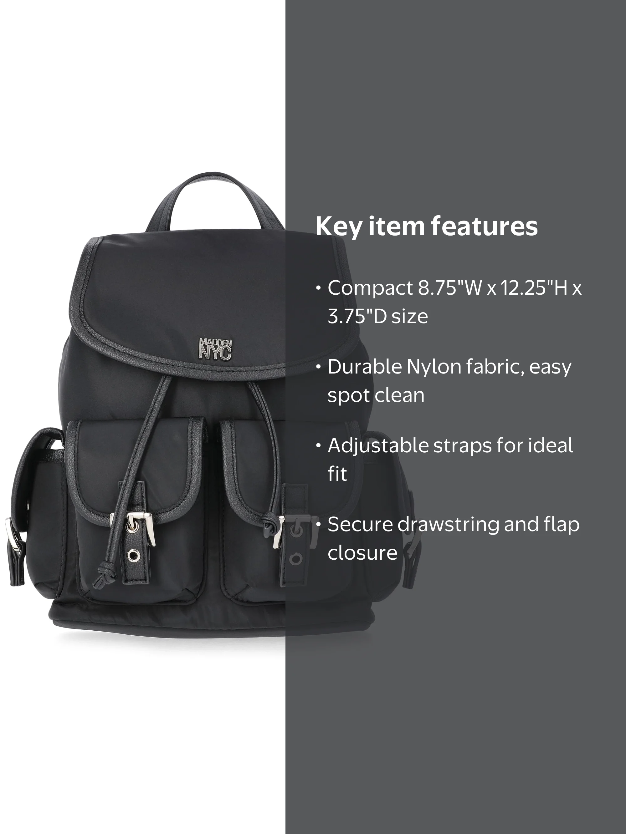 dkny mini studded black backpack Women's Mack Quilted Nylon Backpack,Black/Black,1SZ : Clothing, Shoes & Jewelry The back and adjustable shoulder straps are padded with jacquard logos on the straps and there is a useful carry handle on the top. Designer Bags & Backpacks for