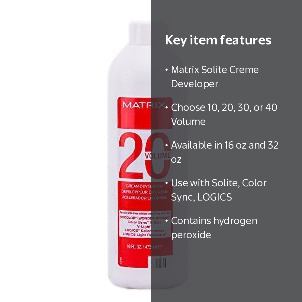 Matrix Solite 20 Volume Developer, 16 fl oz with Hydrogen Peroxide