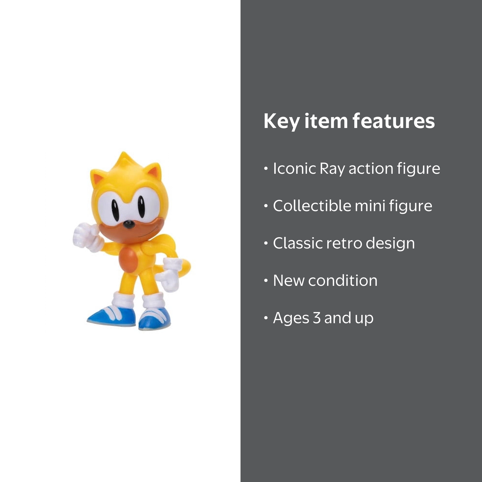 Sonic The Hedgehog Articulated Action Figures, Wave 16 Ray 2.5