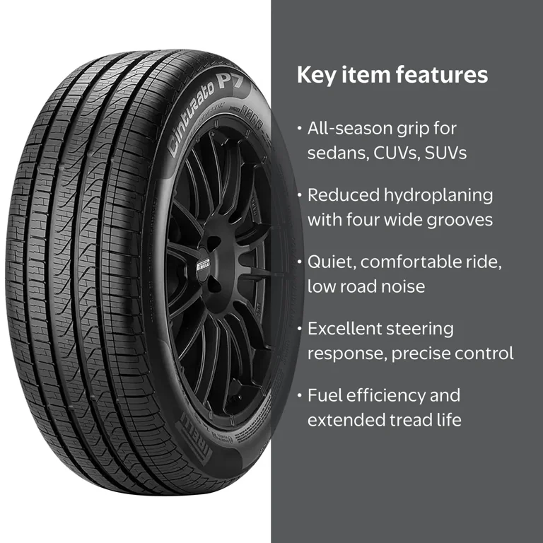 Pirelli Cinturato P7 All Season Run Flat Tire, 225/45R18 91V, Fuel