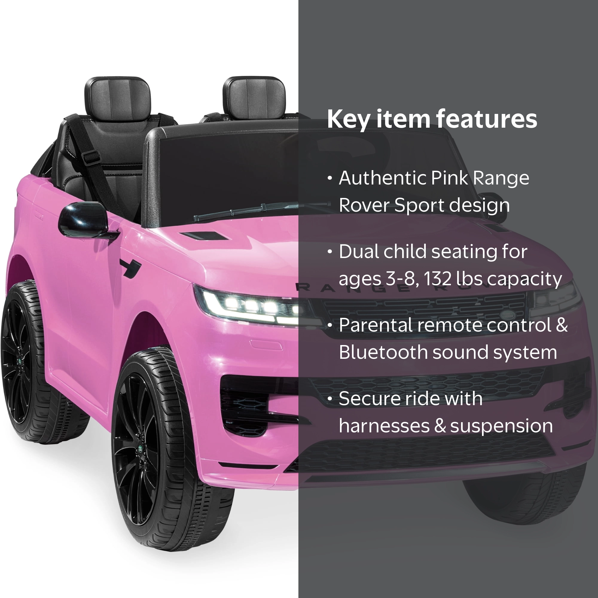 rover pink range rover evoque kids car