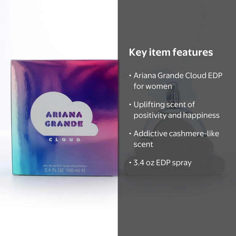 Ariana Grande Cloud Eau De Parfum Spray, 3.4 oz, Lavender, Praline