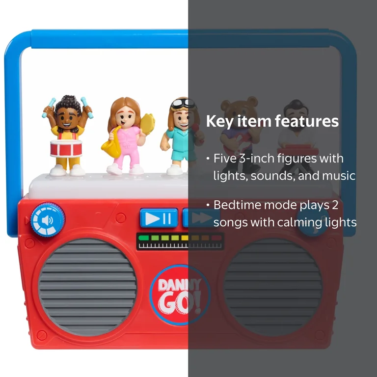 DANNY GO! Music Mix-Up Boombox, Licensed Kids Toy with Lights