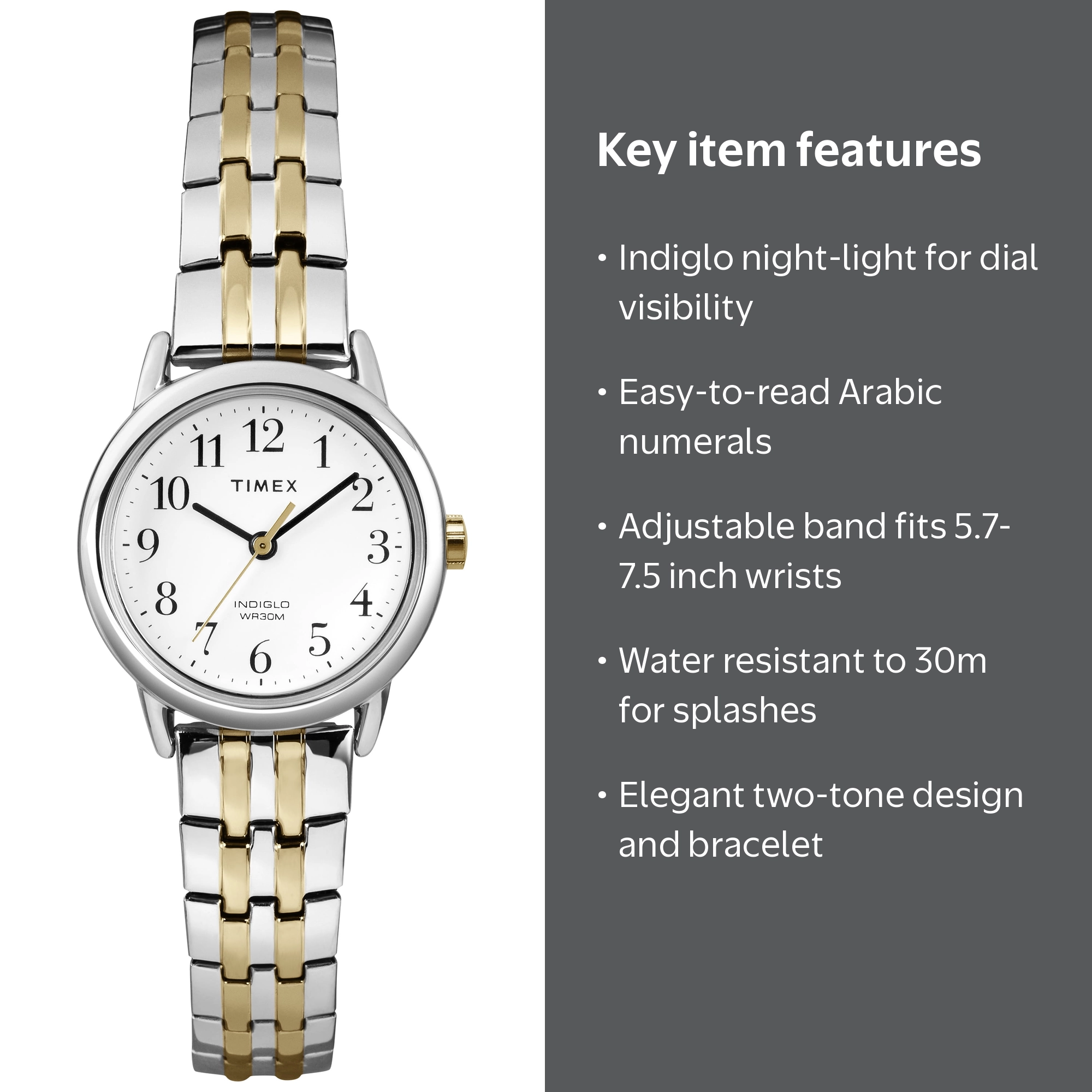 Women\'s Analog Watch with Stainless Steel Expansion Band - Easy Reading Avaner Stretch Band Watches for Women: Analog Quartz  main image 2