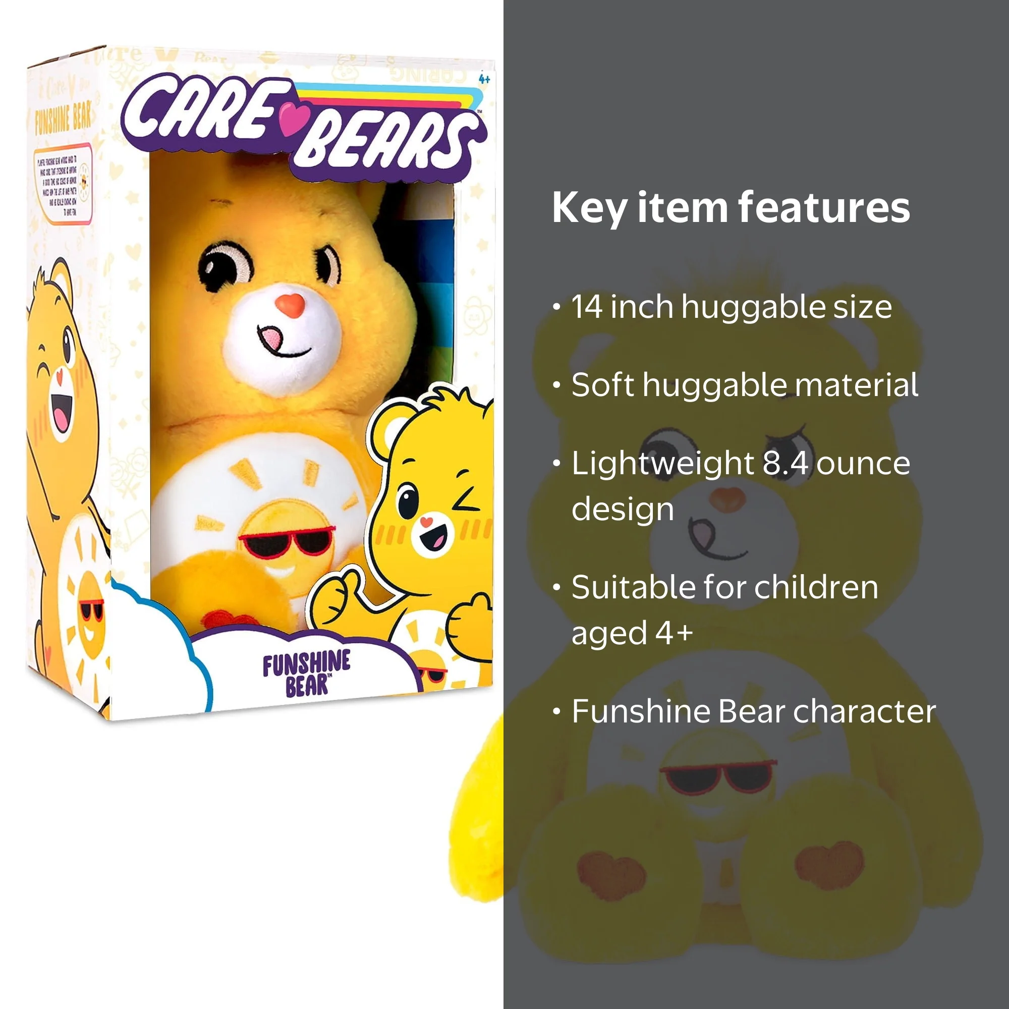 Care Bears Funshine Bear ケアベア　サンシャインベア Care Bears, Plush Toy, 14
