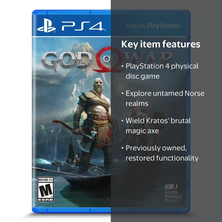 Sony, PlayStation 4 Game, God of War, New Beginning, Refurbished