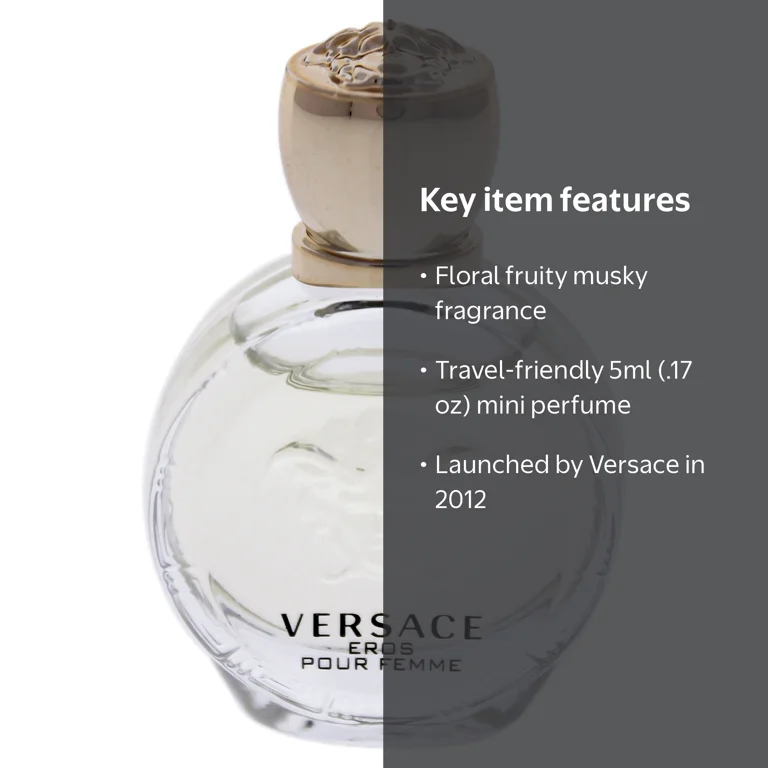 Versace Eros Pour Femme Mini Eau De Parfum, 5ml, Vibrant Flowery